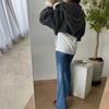 Korean Hooded Cable Knit Zip-Up Short Cardigan - Fresh Autumn Solid Color Tie Sweater Coat