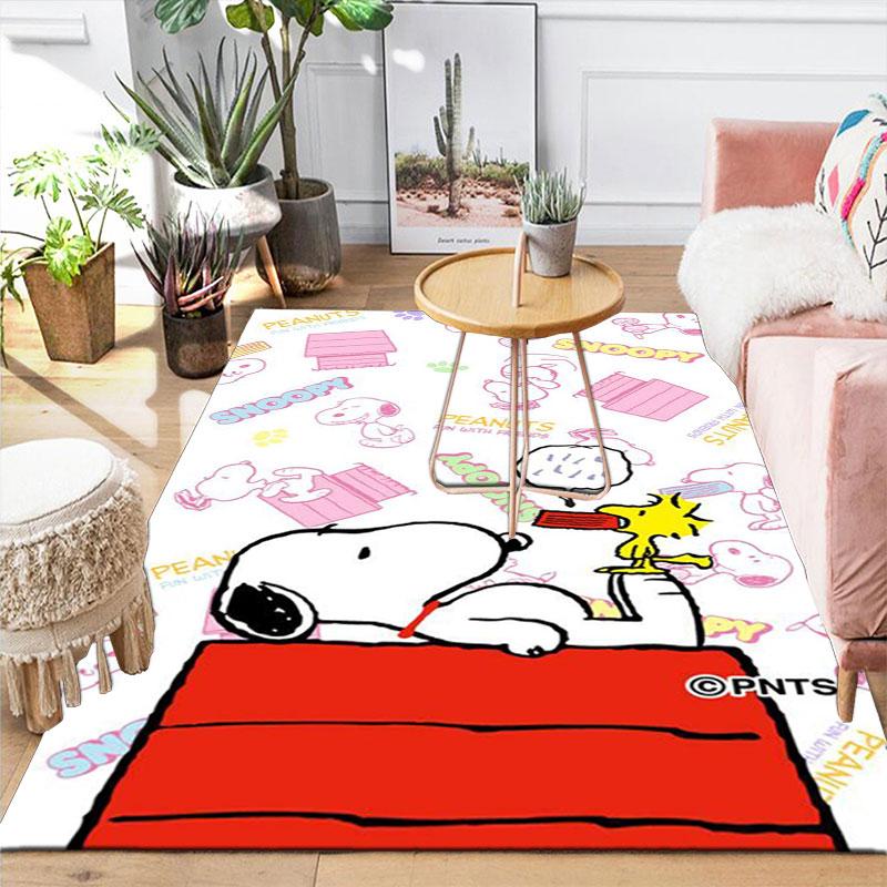 Cute Snoopy Cartoon Print Welcome Mat, Non-slip Decorative Home Rug, Suitable for Use In the Bedroom, Bedside, or Doorway.