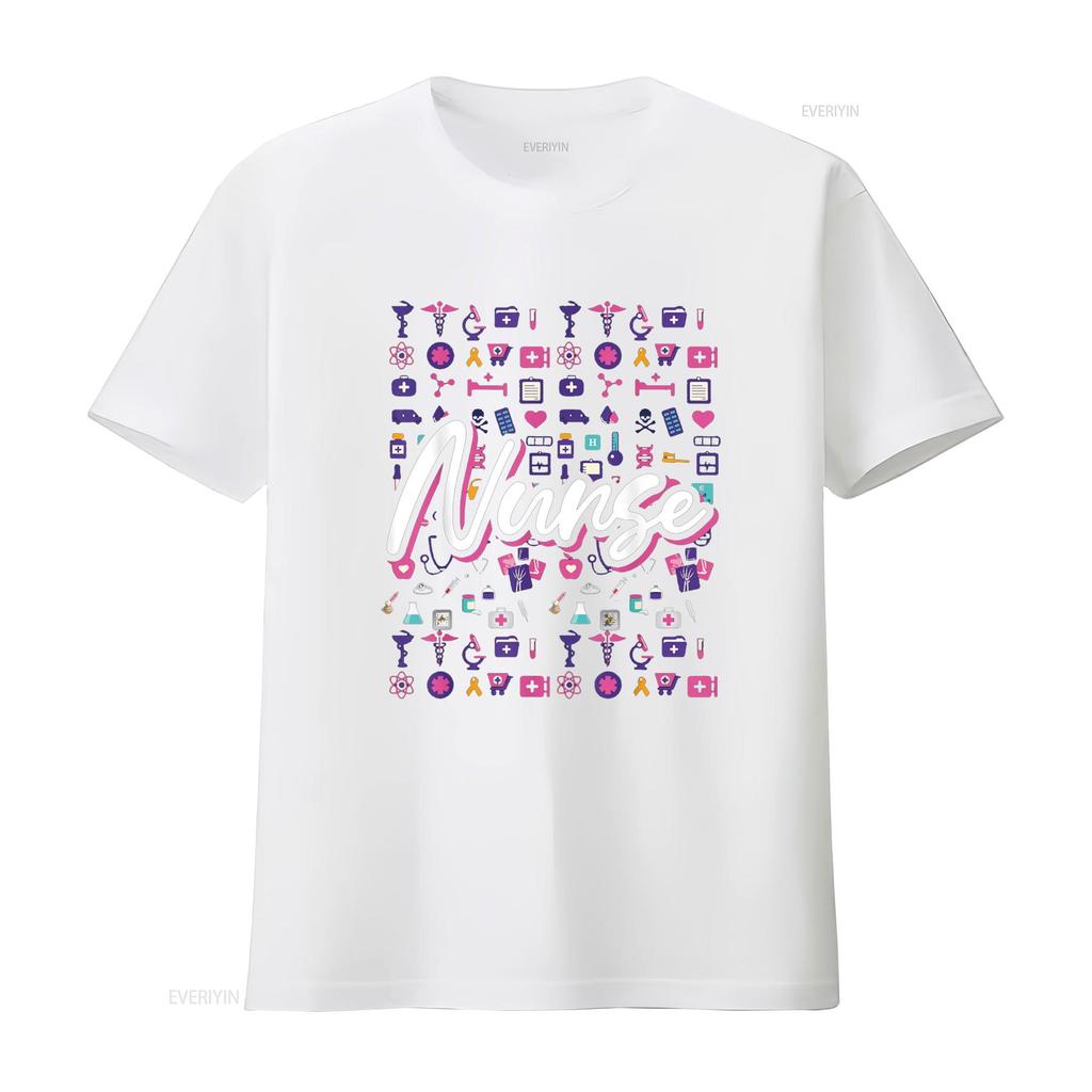 Nurse T Shirt Vintage Washed Slightly Homme Top For Everyday Wear Fashion Streetwear Stylish Graphic Unisex Breathable Soft