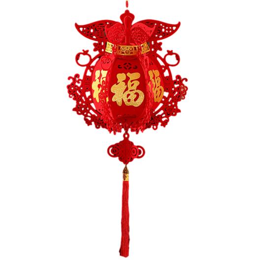 Year of The Horse Lantern Traditional Chinese New Year Decoration with Fabric Hanging Ornament for Door Festive Atmosphere 2026 Spring Festival Decor