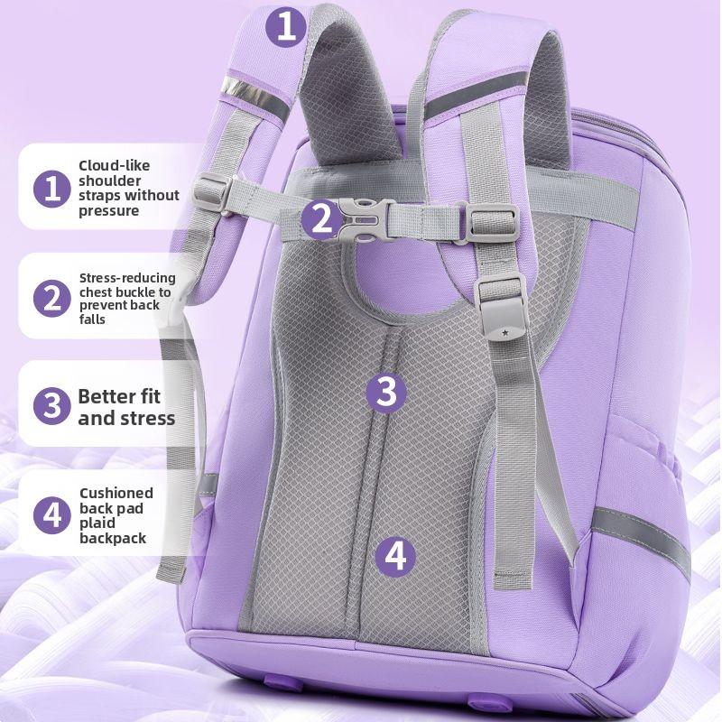 Kulomi New Schoolbag Cartoon Cute Creative Design Portable Lightweight Spine Protection Girl Exquisite Backpack Student Gift