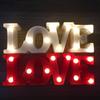 Romantic 3D LOVE LED Letter Sign Night Light Marquee Warm Light Table Lamp lanterns nightlights For Wedding Decor Lovers Gifts