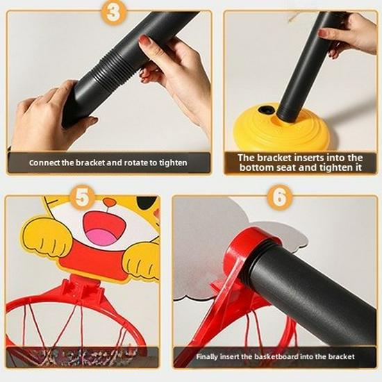 Aro de baloncesto de pared ajustable para niños y niñas