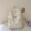 2025 New Plaid Cotton and Linen Double Backpack for Girls To Travel Lightly and Go Out Daily with Backpack Schoolbag