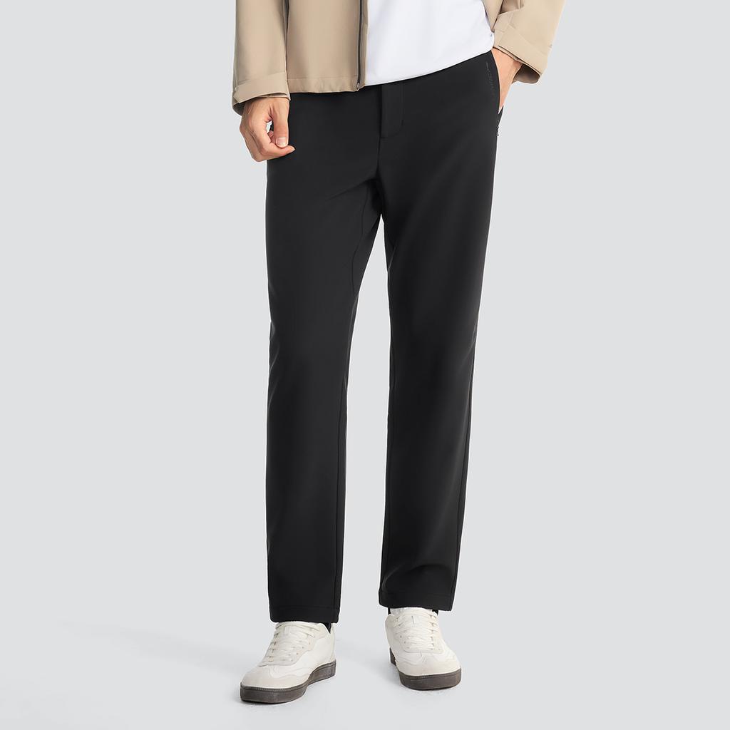 Li Ning Fitness Series Simple Logo Comfortable Mid Waist Straight Leg Casual Pants Men Bottoms AYKV901-2