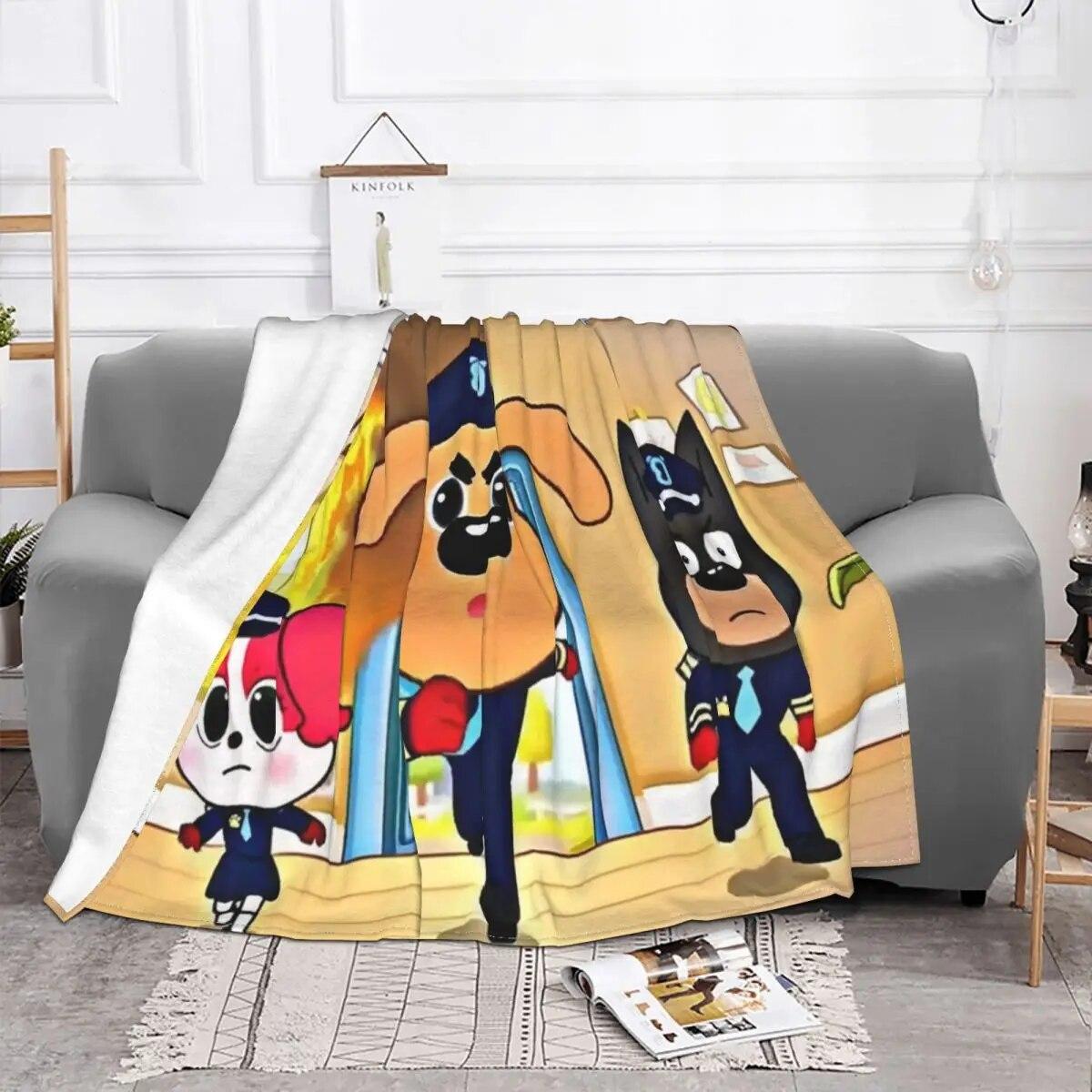 

Одеяло в стиле аниме «Шериф Лабрадор», бархатное дышащее супер теплое одеяло с принтом для дивана, спальни, плюшевое тонкое одеяло 75x100cm 30x40in