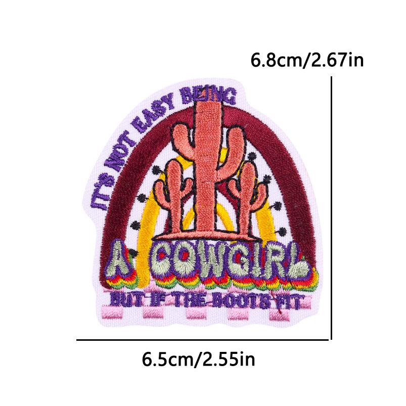 West Cowboy Embroidery Iron On Patches For Clothing thermoadhesive Patch For Clothes Heroism Adventurism Patch For Jeans Sticker