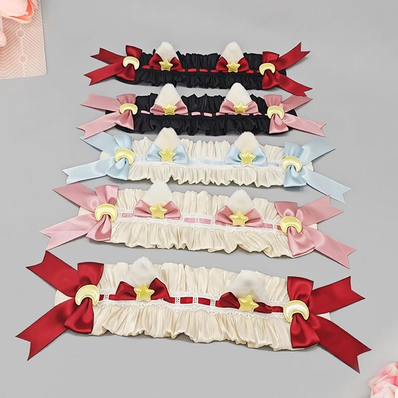 Flauschiges Katzenohr-Stirnband Cosplay Anime Convention Y2K Kawaii Lolita Haaraccessoire Weiches Plüsch-Haarband