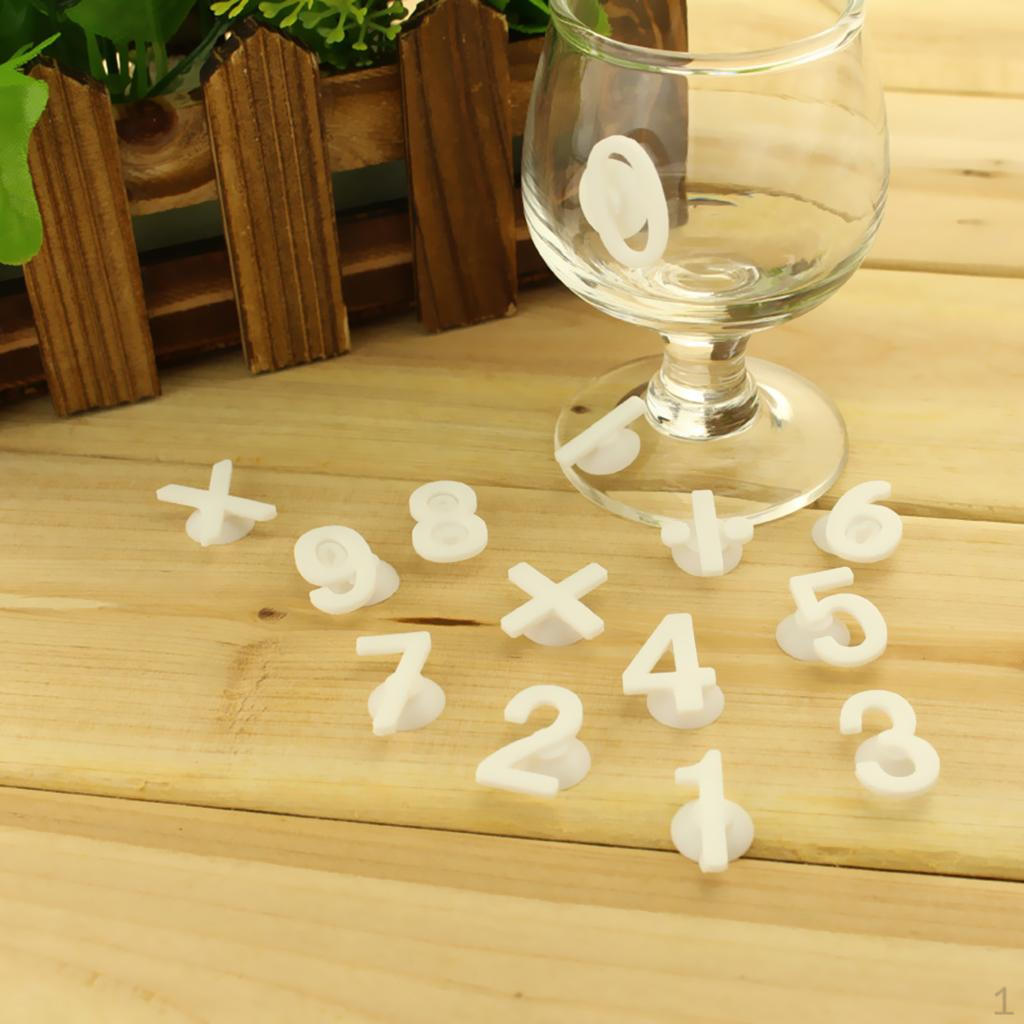 

14pcs Cup Label Tag Marker Identifier Decor Range белый