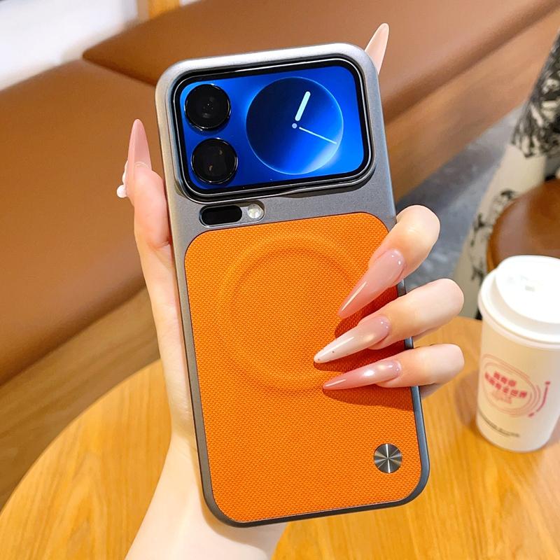 For XiaoMi Mi 17 Pro Max Phone Case Magnetic Wireless Charger PC Hard Shell Protective Leather Back Cover