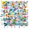 50Pcs Cartoon Colored Dragonfly Transparency Stickers Creative Dragonfly Decal Diy Luggage Phone Guitar Cup Scraphbook Kid Toys