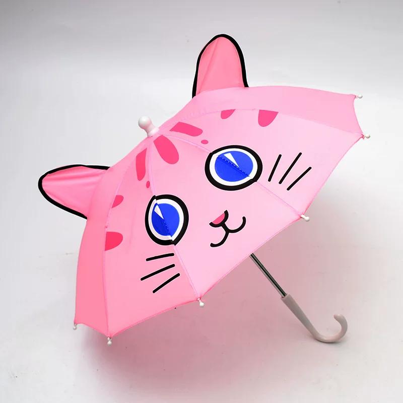 Ombrello per Bambini con Orecchie di Animale per Bambini e Bambine, Mini Ombrello Giocattolo da Ballo, Ombrello Parasole per Neonati di 1-2 Anni