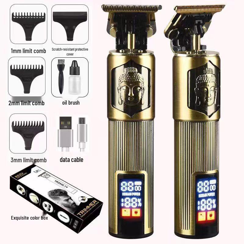 Profesyonel Elektrikli Saç Kesme Makinesi ve Gravür Jileti - Berber Makası Dahil