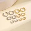 Nidin Trendy S/M/L Size Twisted Small Hoop Earrings For Women Minimalist Lightweight Comfortable Daily Wear Fashion Ear Jewelry