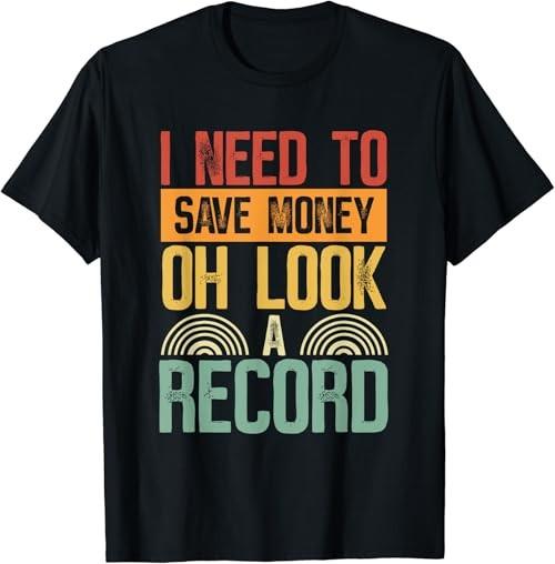 Vinyl Collecting Vintage Record Collector Vinyl Records T-Shirt Unisex T-Shirt L