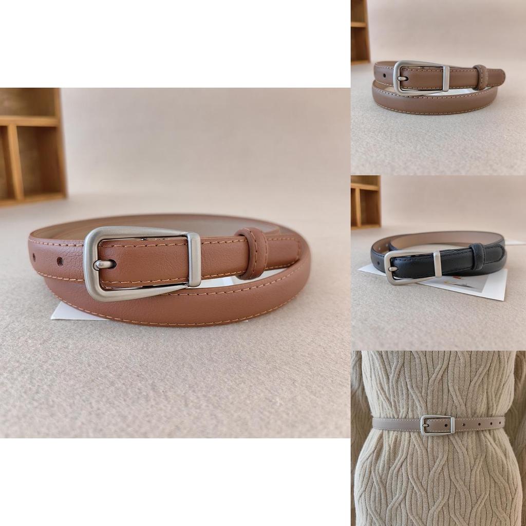 Fashionable Twolayer Leather Waist Belt For Women With Durable Alloy Buckle For Daily Use