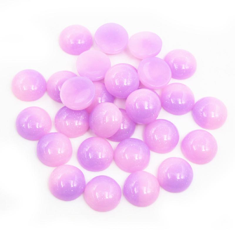 New Fashion 40pcs 12mm Mix Colorful Candy Color Crystal jelly series Flat back Resin Cabochons Cameo