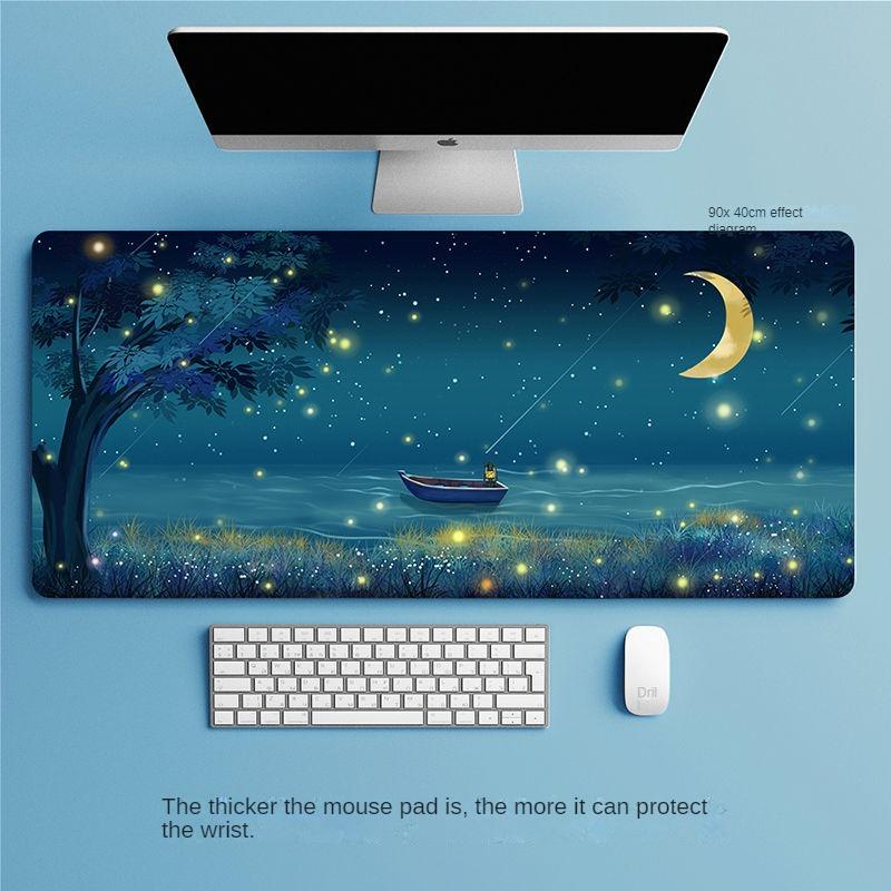 Mauspad, übergroß, Büro-Tastenkombination, integriertes Schloss, verdickt, individuell, gut aussehend, für Studenten, Computer, E-Sport, Tischmatte