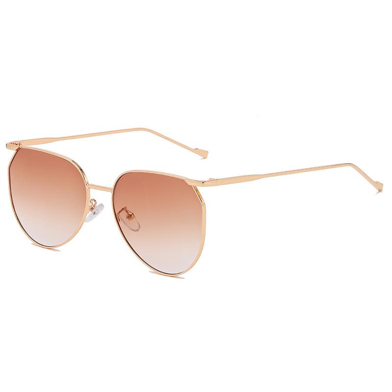 New ins style Internet celebrity street shot sunglasses men and women trendy personality metal sunglasses oval glasses s