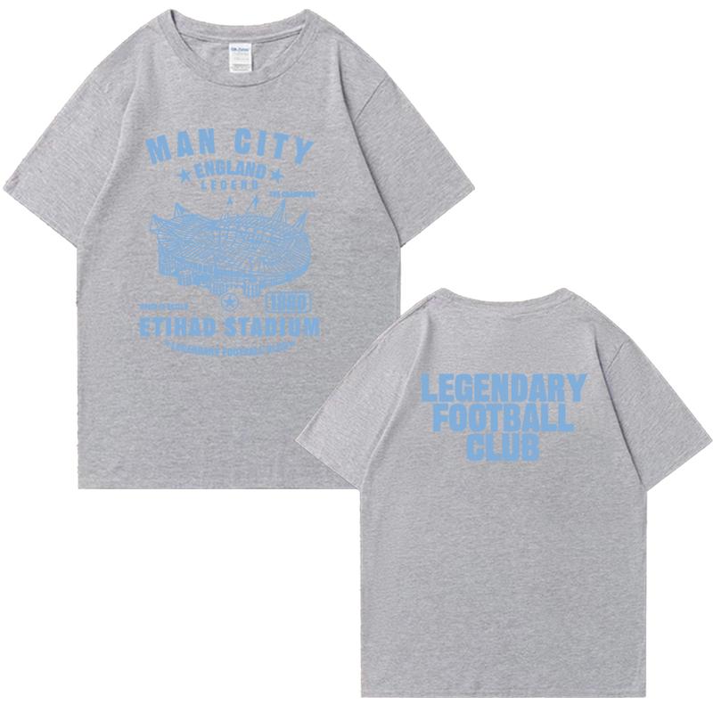 2025 Manchester CITY 100% Cotton Men Women T-shirt Oversized Summer Top Casual Short Sleeve T-shirts Unisex Crew Neck Clothing