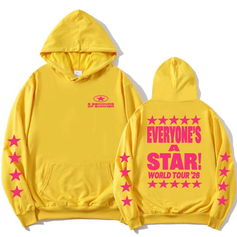 5 Seconds of Summer 5SOS Hanorace Toată Lumea E o Stea Turul Mondial 2026 Bluză cu Imprimeu Grafic Merch Mânecă Lungă Topuri Casual Femei