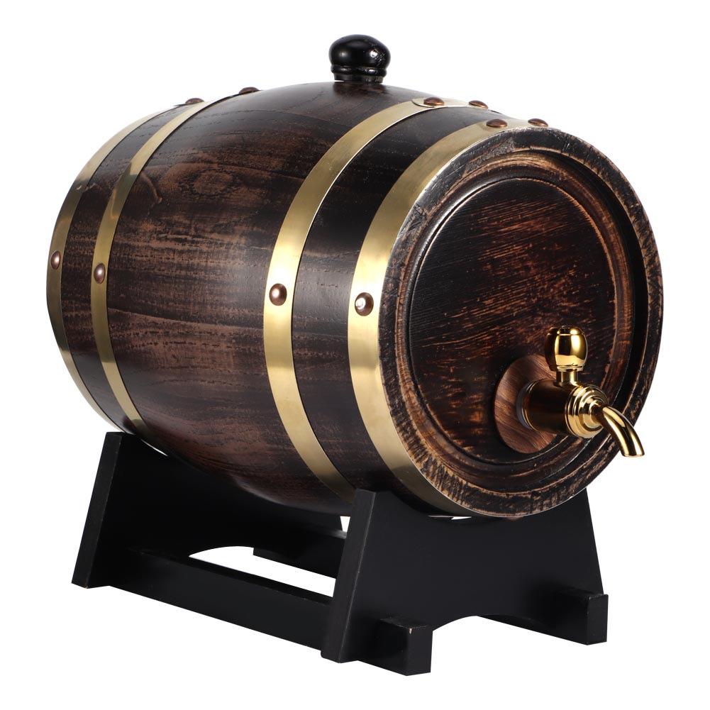Barril de Madeira para Vinho Tinto ou Cerveja - Decoração Horizontal de Pinheiro Carvalho