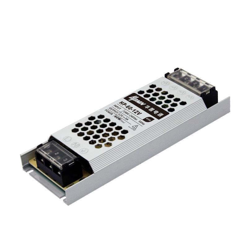 Sursă de alimentare LED comutabilă ultra-subțire DC12V/24V, 60W-400W