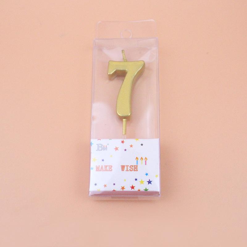 Golden Number Candles 0-9 Birthday Cake Candles High Quality Local Gold Number Candles