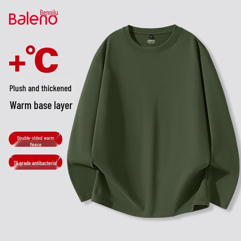 Baleno Men s Double-Sided Fleece Thermal Round Neck Top 2XL