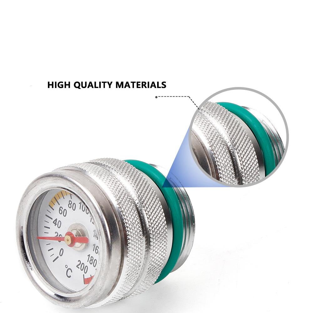 Aluminum Alloy Motorcycle Engine Oil Temperature Gauge M30*1.5 Universal for 1987-1998 Kawasaki W650 W400 W800 Oil Gauge
