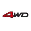 Logo Metálico 3D Emblema 4wd Letras Calcomanía Guardabarros Maletero Coche Insignia Pegatina Accesorios