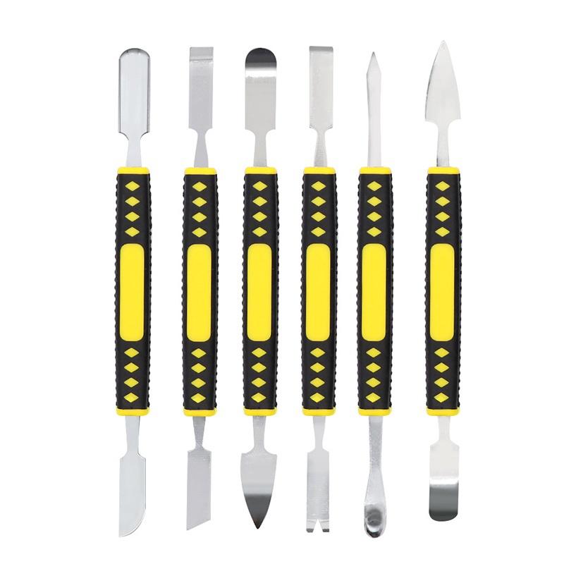 

6 шт., демонтажный стержень для ремонта мобильного телефона, инструмент для планшета, металлический стержень из нержавеющей стали