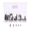 100Pcs/Box Fishing Bearing Rolling Swivel Metal Bearing Swivel Solid Ring Lures Fishing Connector Carp Fishing Tackle