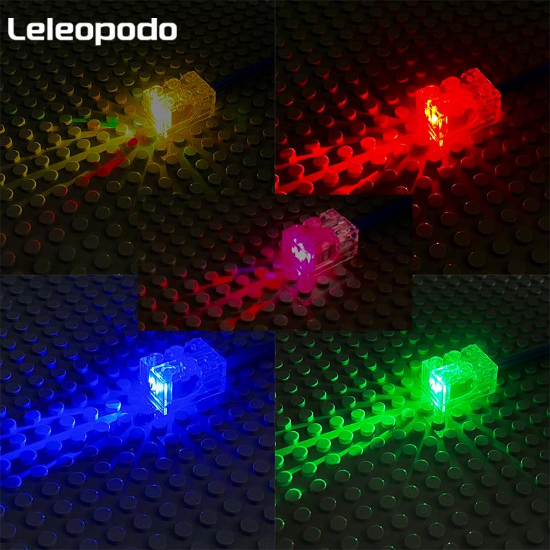 New 1/2/5Pcs Moc Colors 3X2 Dot Led Light With Battery Toys Accessories Light-Emitting Diy Compatible Building Blocks Kids