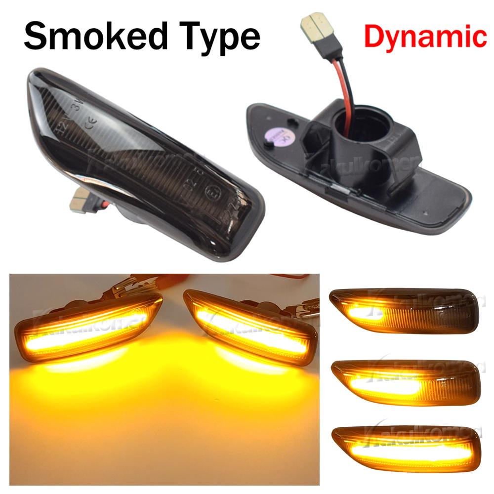 2x For Volvo XC90 S80 XC70 V70 S60 2001- 2009 LED Dynamic Turn Signal Light Side Marker Sequential Lamp Blinker Indicator