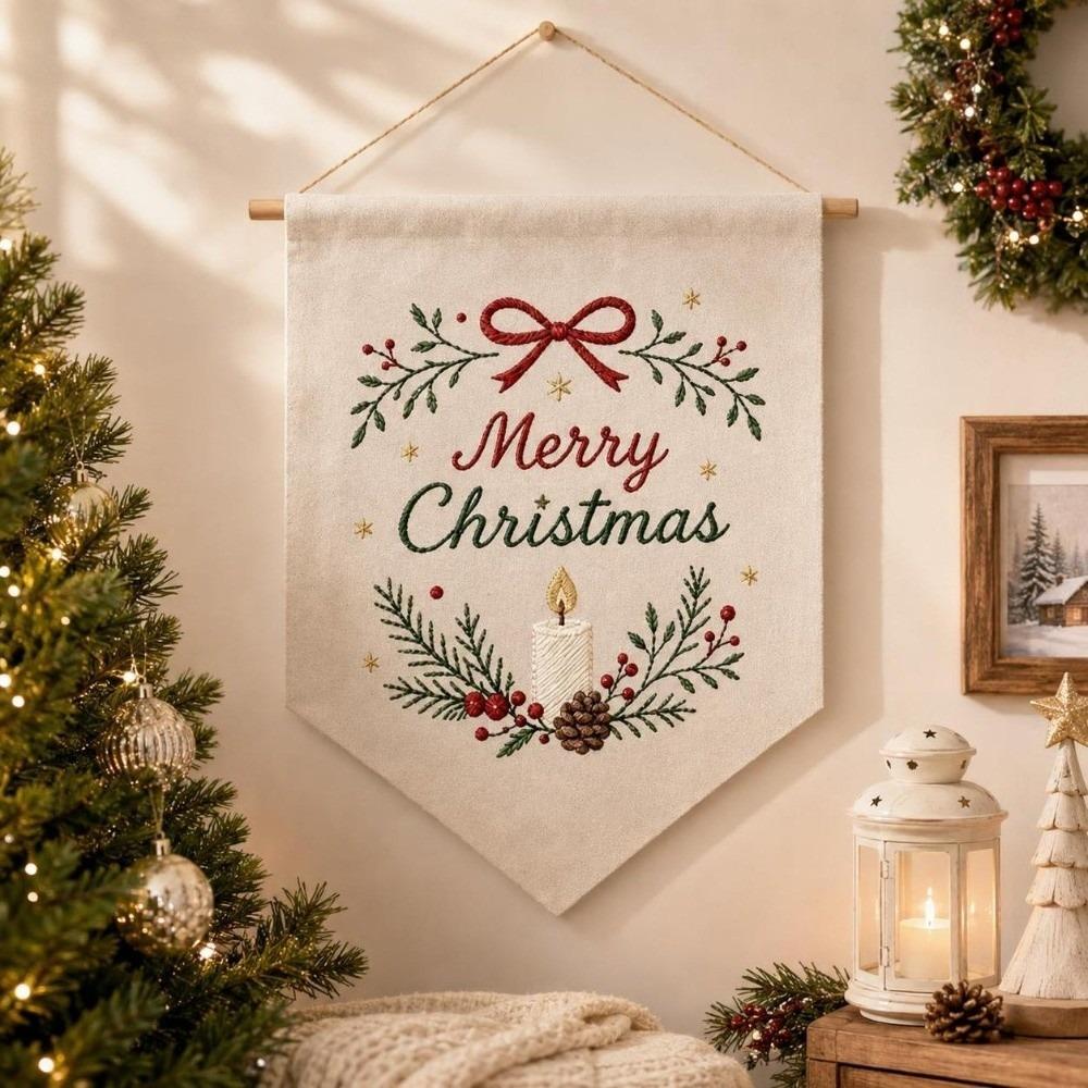 Santa Claus Christmas Embroidery Kit Handmade Xmas Embroidery Craft Set Cross Stitch Set Home