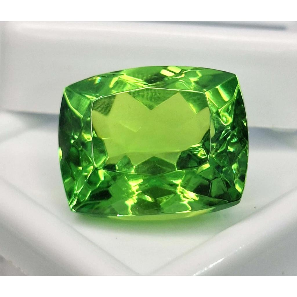 Natural Green Peridot Cushion Cut 21-23 Ct Stunning Certified Loose Gemstone