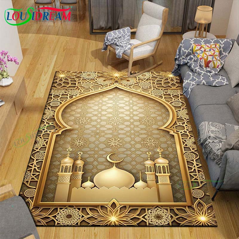 Fashion Muslim Prayer Carpets Bedroom Becoration Living Room Decoration Carpets for Bed Room Rug Anime Rug  Area Rug