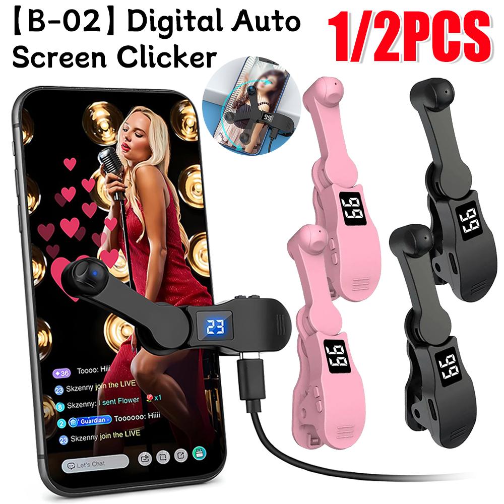 Clicker automat pentru ecran, pentru aplicații de telefon inteligent, video, streaming live, gadget, simulator USB, ecran tactil pentru smartphone, trepied, Tapper