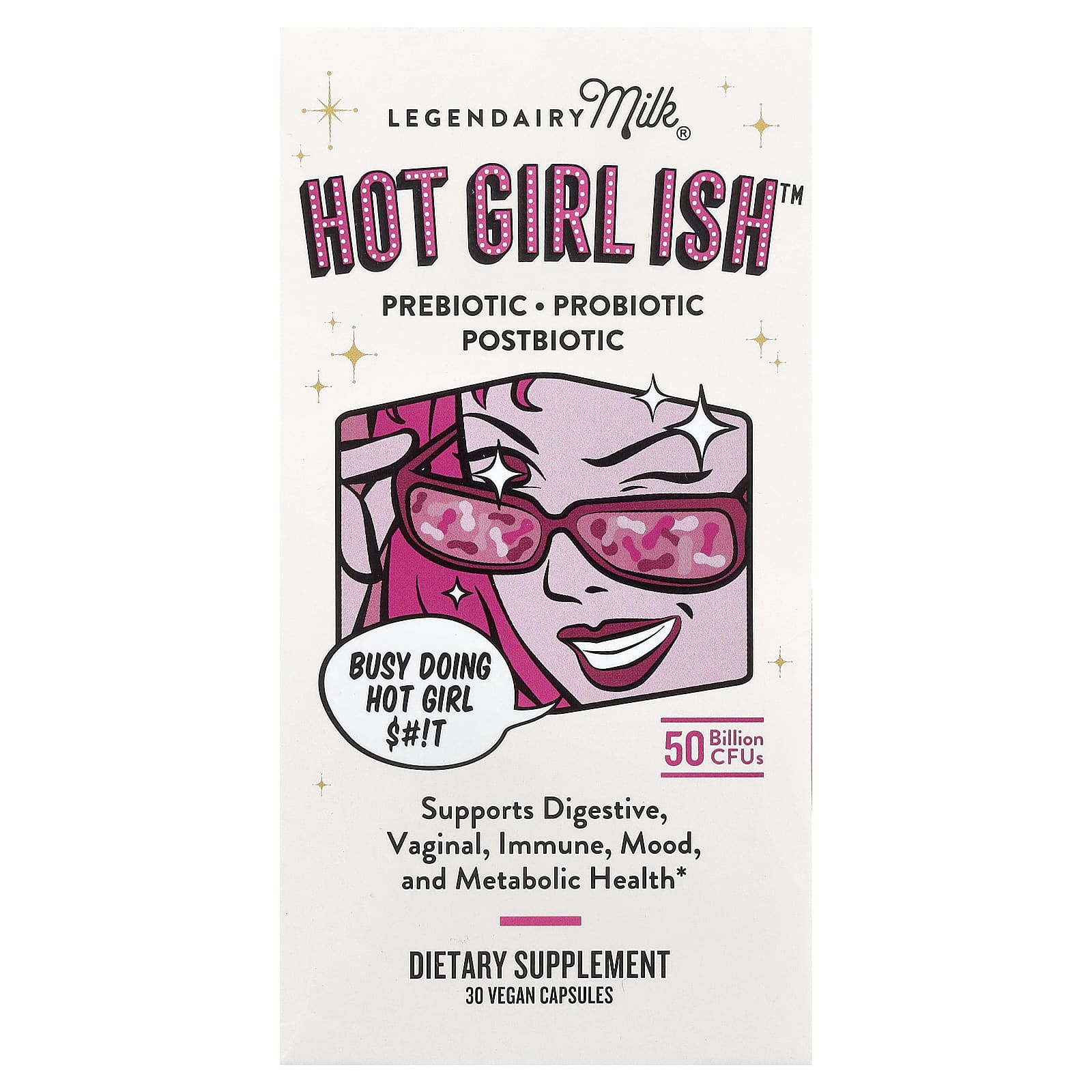 

Hot Girl Ish™, Prebiotic, Probiotic, Postbiotic, 50 Billion CFU, 30 Veggie Caps