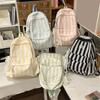 Nylon Bow Printed Lightweight Travel Bag Large Capacity Aesthetic Daypack Bow Rucksack Multi-pocket for Teens Girls Students