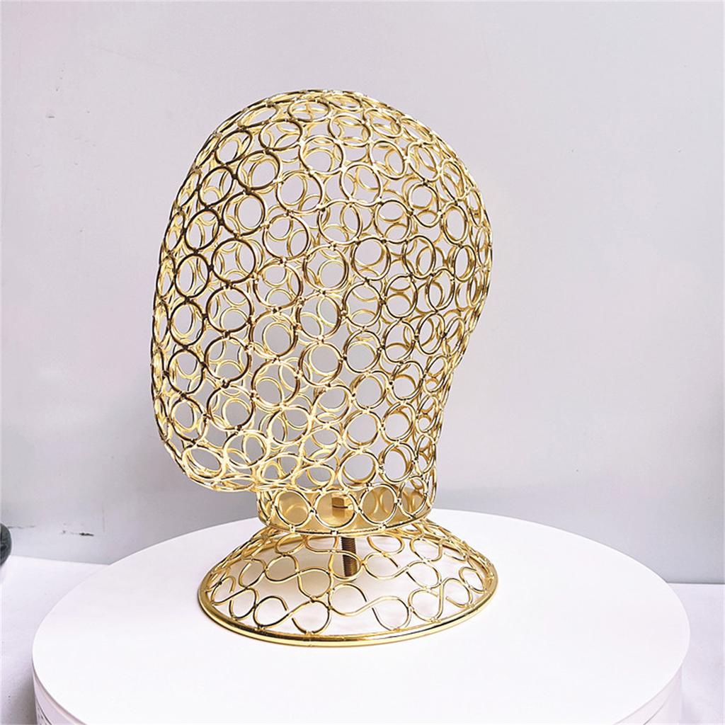 Eleganter Perückenhalter Hut-Ausstellungsständer Metall-Mannequinkopf Eisen-Textur Hut-Ausstellungshalter Perfekt für den Heim- oder Ladengebrauch