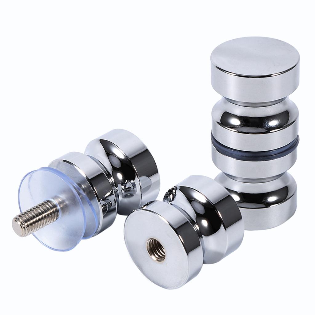 Aluminum Alloy 1.1  Dia Single Glass Door Knob Bathroom Shower Cabinet Handle with Screw