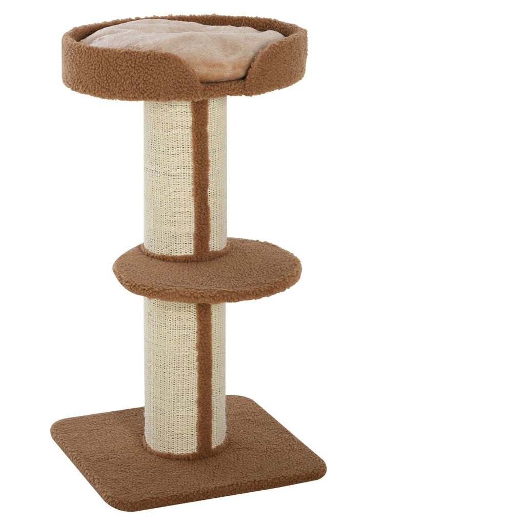 Cat Tree with Bed, Cushion, Plush Cover, and Sisal Rope Poles