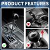 INFINAUTO Car Shift Knob 15cm Universal Automatic and Manual Car Gear Shift Knob with 2 Adapters Acrylic Purple 1 Set