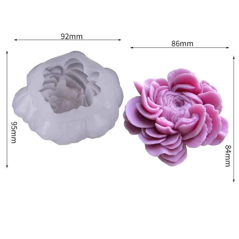 3D Blomform Blomform Silikonformar Gör-det-själv Is Bakverk Gelé Godisformar Choklad Sockerhantverk Silikon Tvålform Kök