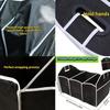Universal car trunk organizer, portable, foldable, waterproof, automatic storage bag with 3 compartments