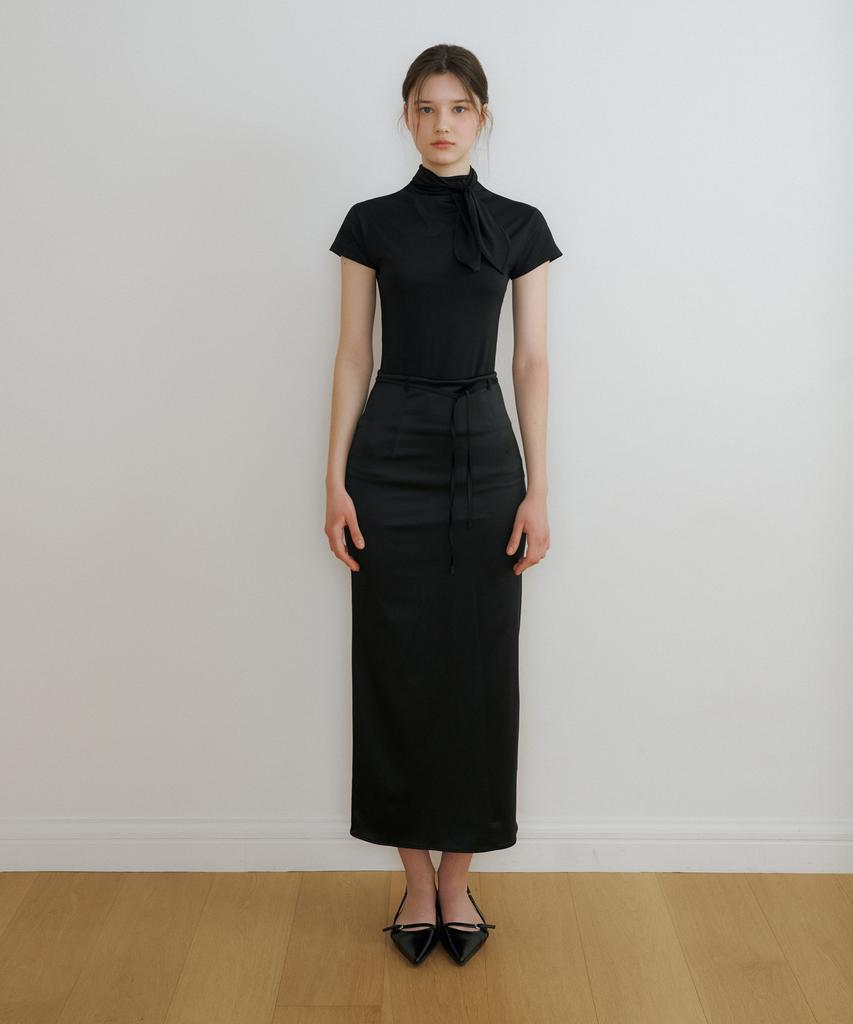 Riorg Ce Satin String Skirt Black