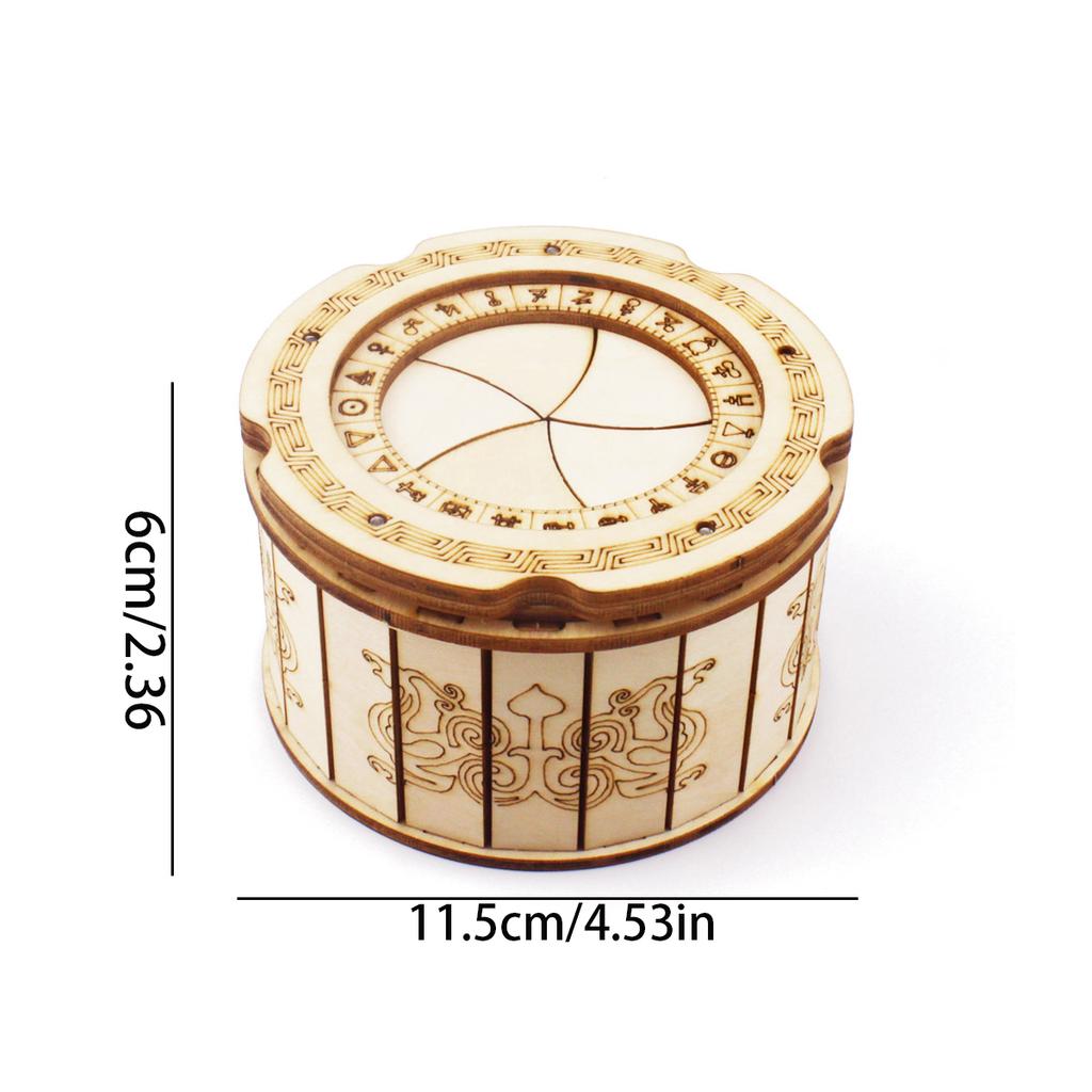 3D Puzzle DIY Wooden Mechanical Box Assembly Model Adult Birthday Halloween Christmas Gift