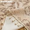 1PC NAPEARL French Retro Gentle Printed Curtains with Tassel Edge Semi Transparent Curtains for Bedroom Living Room Window Home Decor